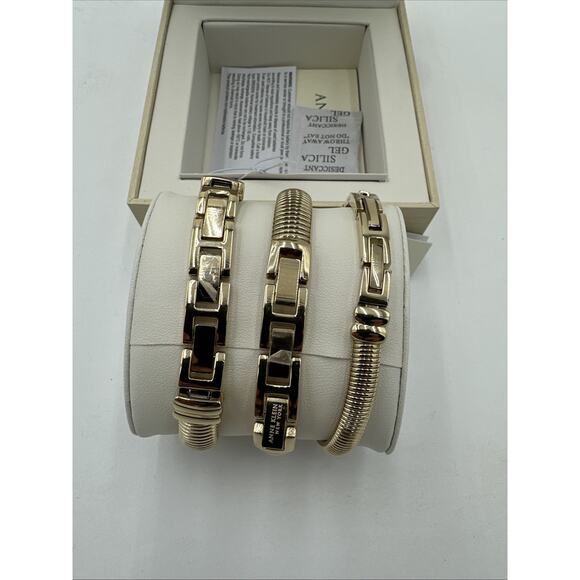 Anne Klein New York Ladies Green Malachite Bracelet And Watch Set - Picture 6 of 6